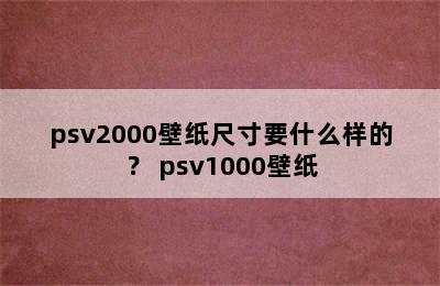 psv2000壁纸尺寸要什么样的？ psv1000壁纸